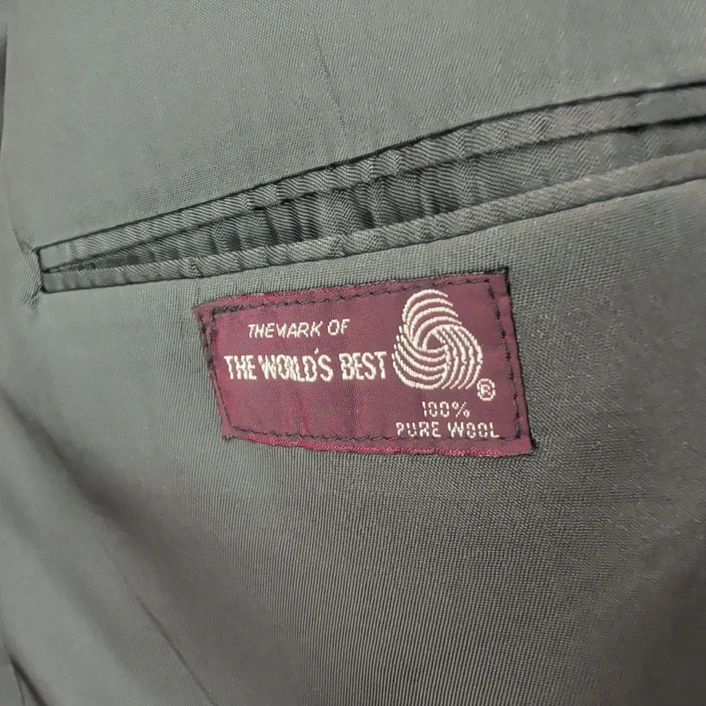 Botany Five Hundred Couture Two Button Pinstripe Sport‎ Coat Blazer Gray Sz 40R